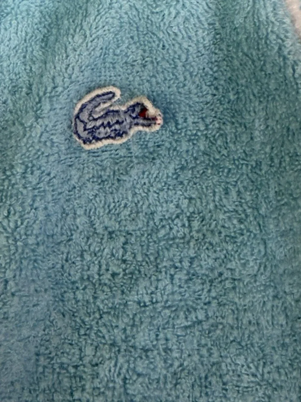 (2) Vintage Lacoste Yellow Blue Terry Cloth Baby Sleeper Pajamas Large 19-27 LBS